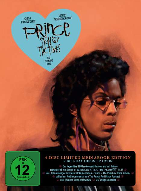 Prince - Sign "O" the Times (Limited Edition) (Blu-ray &amp; DVD im Mediabook), 2 Blu-ray Discs und 2 DVDs