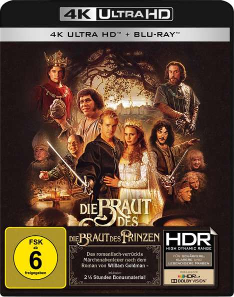 Die Braut des Prinzen (Ultra HD Blu-ray &amp; Blu-ray), 1 Ultra HD Blu-ray und 1 Blu-ray Disc