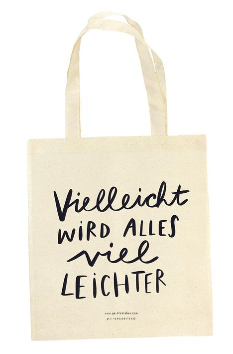 Katharina Bacher: Baumwolltasche "Vielleicht wird alles viel leichter", Diverse