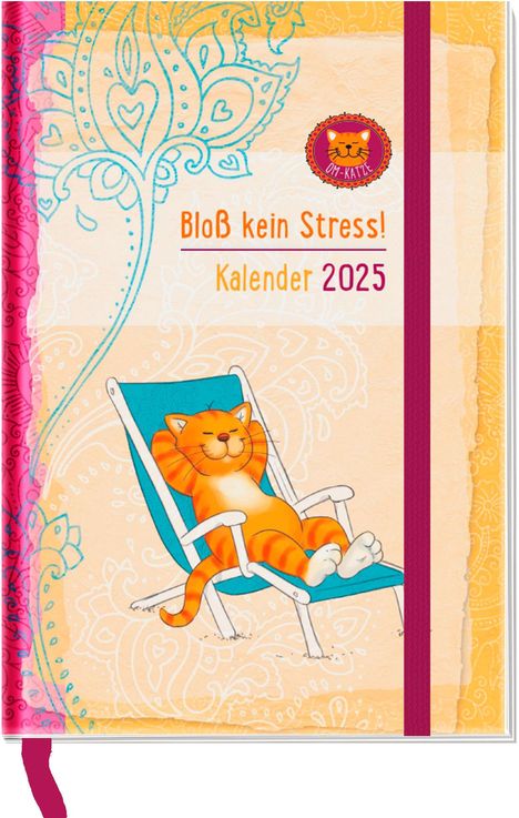 Taschenkalender 2025: Om-Katze: Bloß kein Stress!, Kalender