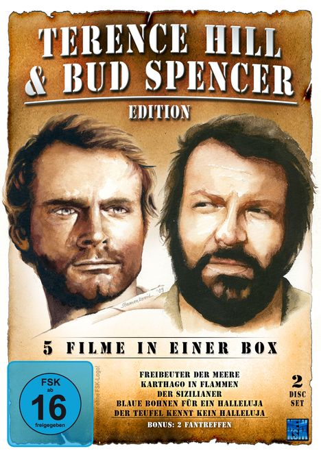 Terence Hill &amp; Bud Spencer Edition (5 Filme auf 2 DVDs), 2 DVDs