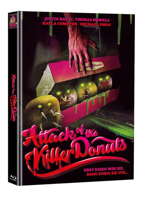 Attack of the Killer Donuts (Blu-ray im Mediabook), 1 Blu-ray Disc und 1 DVD