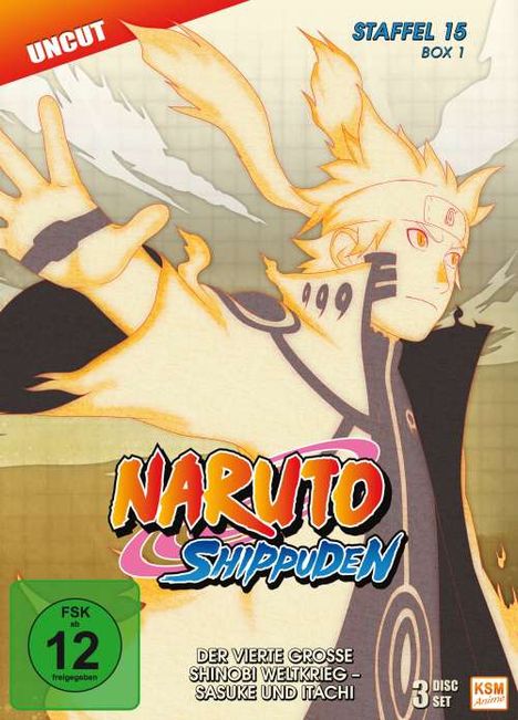 Naruto Shippuden Staffel 15 Box 1, 3 DVDs
