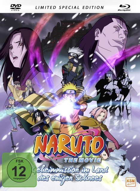 Naruto - The Movie: Geheimmission im Land des ewigen Schnees (Blu-ray &amp; DVD im Mediabook), 1 Blu-ray Disc und 1 DVD