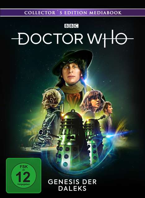 Doctor Who - Vierter Doktor: Genesis der Daleks (Blu-ray &amp; DVD im Mediabook), 1 Blu-ray Disc und 2 DVDs