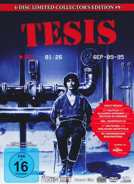 Tesis (Blu-ray &amp; DVD im Mediabook), 1 Blu-ray Disc, 2 DVDs und 1 CD