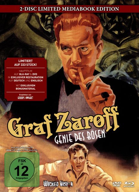 Graf Zaroff - Genie des Bösen (Blu-ray &amp; DVD im Mediabook), 1 Blu-ray Disc und 1 DVD