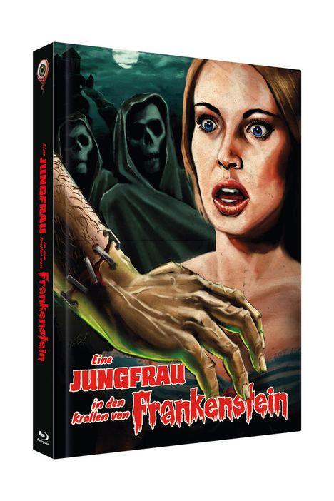 Eine Jungfrau in den Krallen von Frankenstein (Blu-ray &amp; DVD im Mediabook), 1 Blu-ray Disc und 1 DVD
