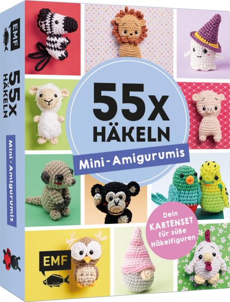 55 x häkeln - Mini-Amigurumis: Dein Kartenset von Wellensittich bis Wichtel, Diverse