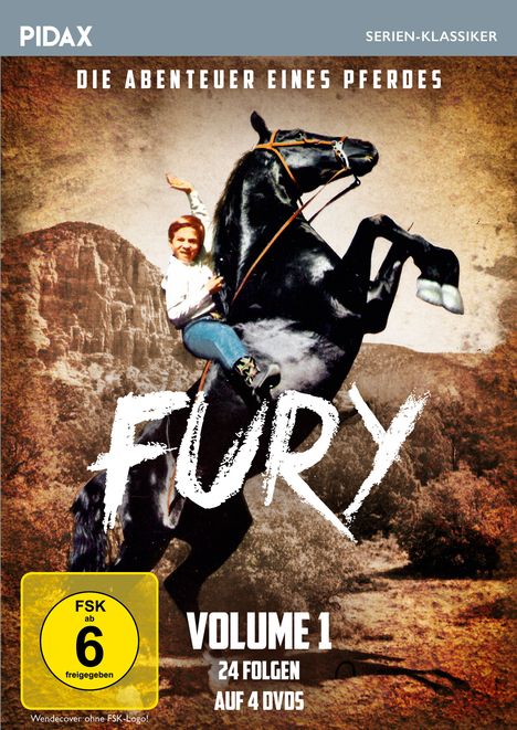 Fury - Die Abenteuer eines Pferdes Vol. 1, 4 DVDs