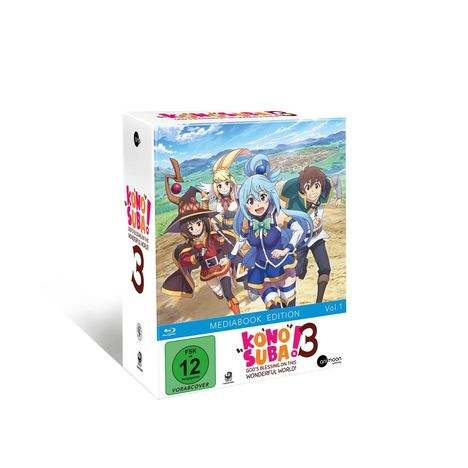 KonoSuba Staffel 3 Vol. 1 (Limited Mediabook Edition) (mit Sammelschuber) (Blu-ray), Blu-ray Disc
