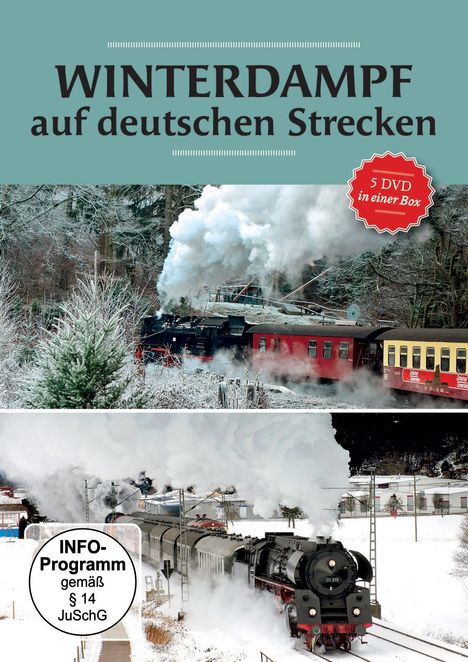 Winterdampf auf deutschen Strecken, 5 DVDs