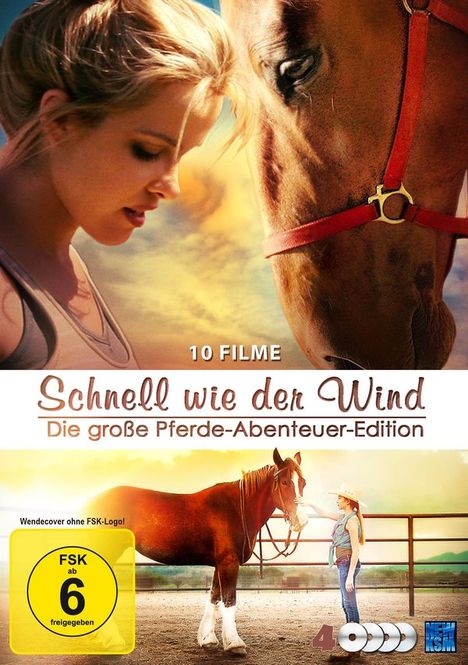 Schnell wie der Wind - Die große Pferde-Abenteuer-Edition (10 Filme auf 4 DVDs), 4 DVDs