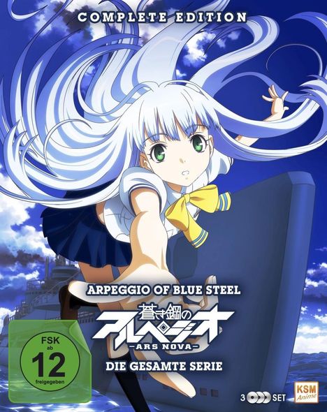 Arpeggio of Blue Steel: Ars Nova (Komplette Serie) (Blu-ray), 3 Blu-ray Discs