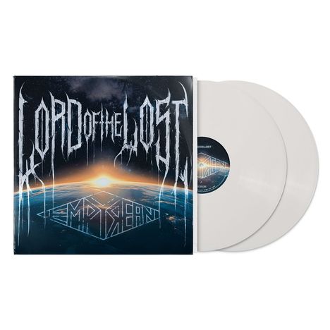 „Lord of the Lost“ in stilisierter Schrift, darunter „Empyrean“. Hintergrund zeigt Erde aus dem All beim Sonnenaufgang.