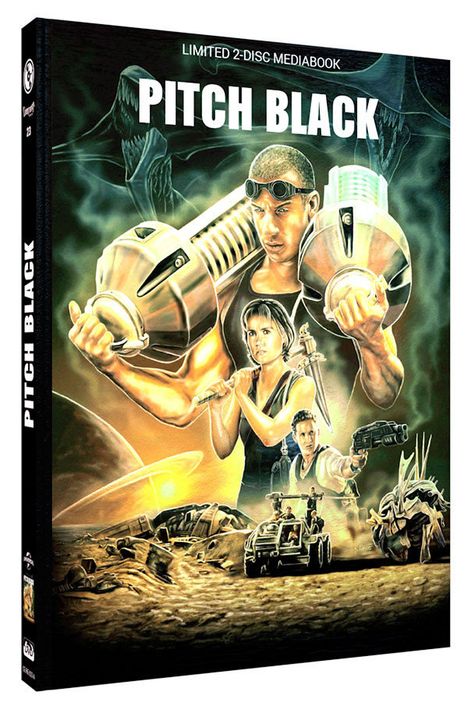 Pitch Black - Planet der Finsternis (Blu-ray &amp; DVD im Mediabook), 1 Blu-ray Disc und 1 DVD