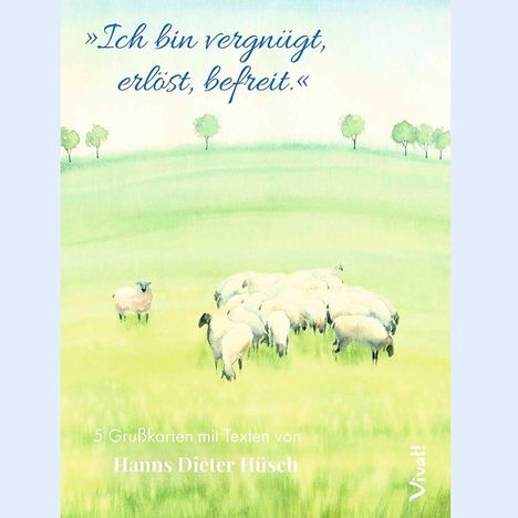 5er-Set Grußkarten in Box »Ich bin vergnügt, erlöst, befreit« mit Texten von Hanns Diester Hüsch, Diverse