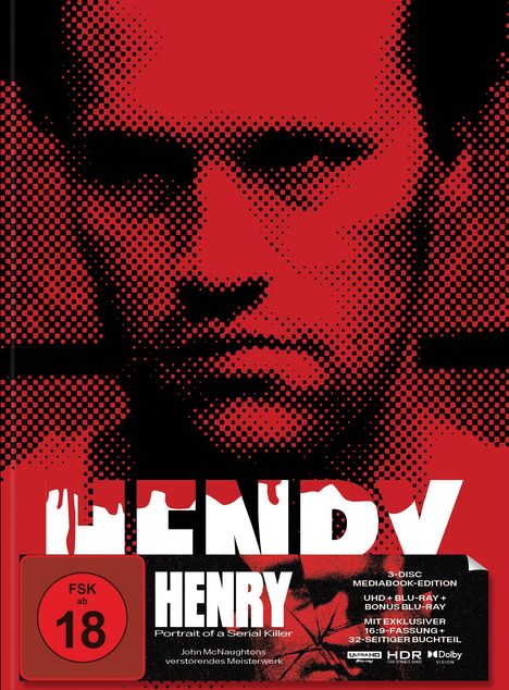 Henry - Portrait of a Serial Killer (Ultra HD Blu-ray & Blu-ray im Mediabook), 1 Ultra HD Blu-ray und 2 Blu-ray Discs