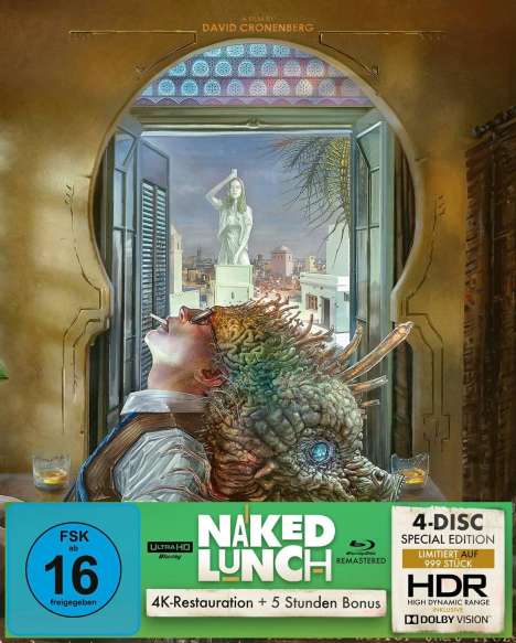 Naked Lunch (Ultra HD Blu-ray &amp; Blu-ray), 1 Ultra HD Blu-ray und 3 Blu-ray Discs