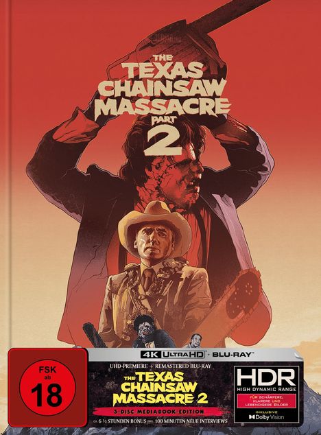 The Texas Chainsaw Massacre (1974) (Ultra HD Blu-ray & Blu-ray im Mediabook), 1 Ultra HD Blu-ray und 2 Blu-ray Discs