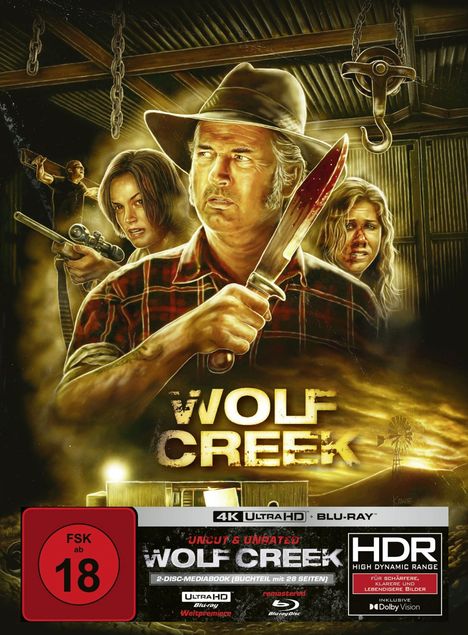 Wolf Creek (Ultra HD Blu-ray & Blu-ray im Mediabook), 1 Ultra HD Blu-ray und 1 Blu-ray Disc