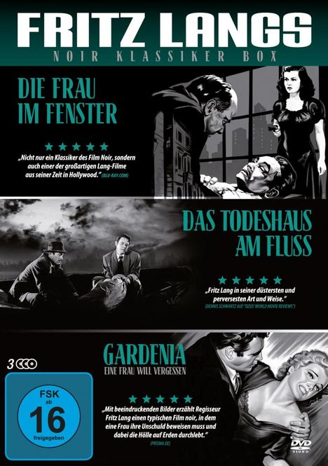 Fritz Langs Noir Klassiker Box, 3 DVDs