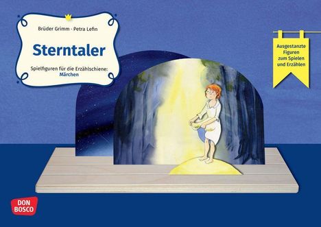 Brüder Grimm: Sterntaler. Erzählschienen-Figurenset, 1 Buch und 1 Diverse