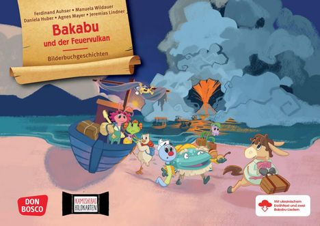 Ferdinand Auhser: Bakabu und der Feuervulkan. Kamishibai Bildkartenset, 2 Diverse