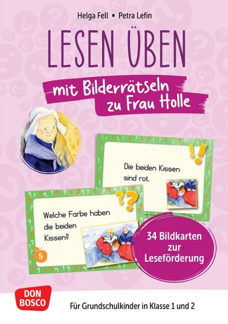 Helga Fell: Lesen üben mit Bilderrätseln: Frau Holle. 34 Bildkarten zur Leseförderung, Diverse
