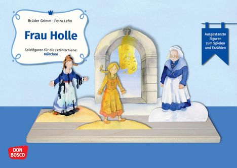 Brüder Grimm: Frau Holle. Erzählschienen-Figurenset, 1 Buch und 1 Diverse