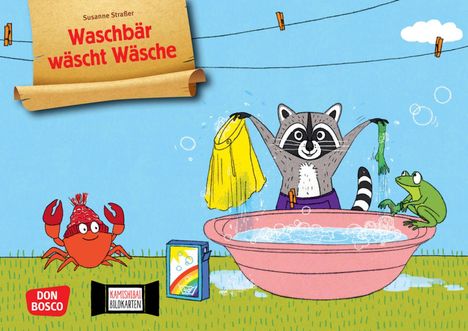 Susanne Straßer: Waschbär wäscht Wäsche. Kamishibai Bildkartenset, Diverse