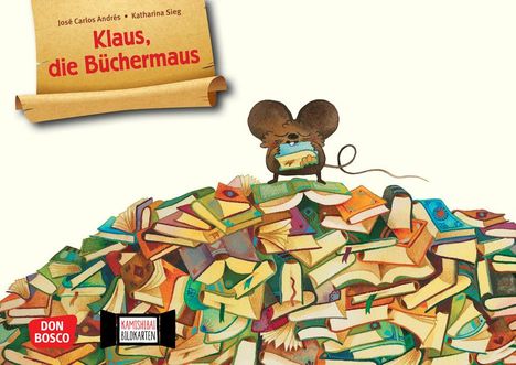 José Carlos Andrés: Klaus, die Büchermaus. Kamishibai Bildkartenset, Diverse