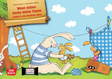 Sabine Praml: Wenn sieben freche kleine Hasen schnell in die Verstecke rasen. Kamishibai Bildkartenset, Diverse