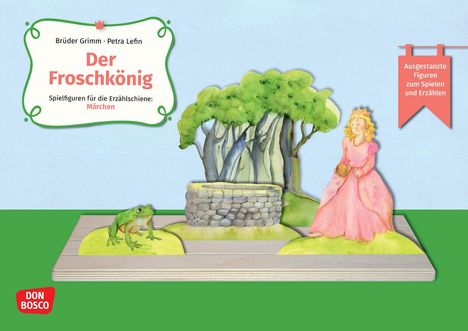 Brüder Grimm: Der Froschkönig. Erzählschienen-Figurenset, 1 Buch und 1 Diverse