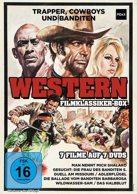 Trapper, Cowboys und Banditen - Western Filmklassiker-Box (7 Filme), 7 DVDs