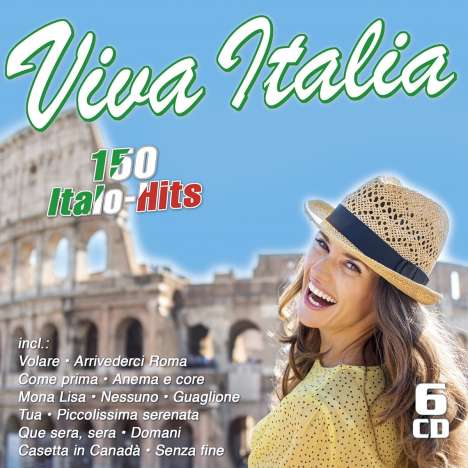 Viva Italia: 150 Italo-Hits (Originalaufnahmen), 6 CDs