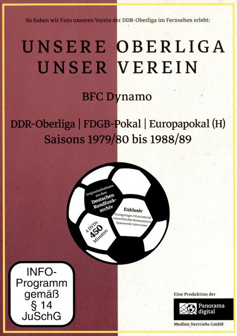 Unsere Oberliga - Unser Verein: BFC Dynamo, 4 DVDs