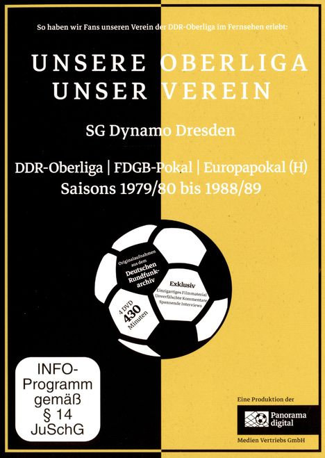 Unsere Oberliga - Unser Verein: SG Dynamo Dresden, 4 DVDs