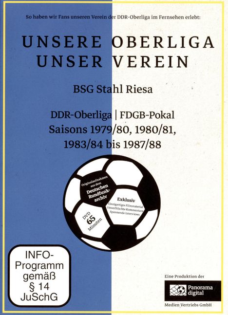 Unsere Oberliga - Unser Verein: BSG Stahl Riesa, DVD