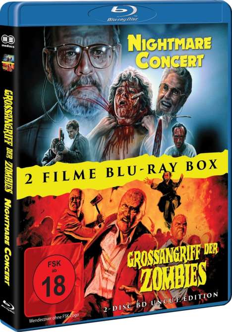 Nightmare Concert / Grossangriff der Zombies (Blu-ray), 2 Blu-ray Discs