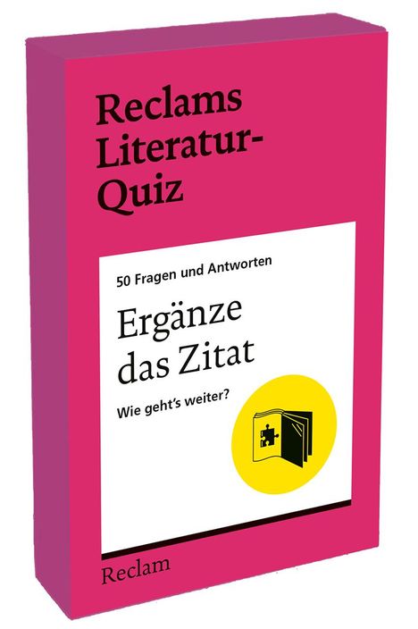 Andrea Hahn: Ergänze das Zitat. Wie geht's weiter? 50 Fragen und Antworten für Büchermenschen, Spiele