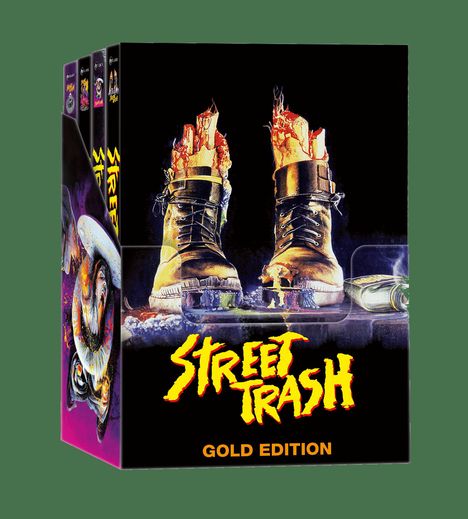 Street Trash (Signature Gold Edition) (Blu-ray & DVD im Mediabook), 4 Blu-ray Discs und 4 DVDs