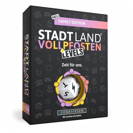 Denis Görz: DENKRIESEN - Stadt Land Vollpfosten® Family Edition - "Zeit für uns." | Levels, Spiele