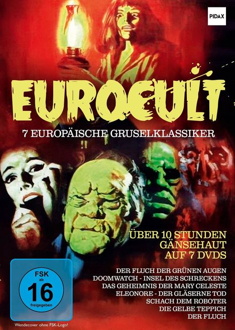 Eurocult - 7 europäische Gruselklassiker, 7 DVDs