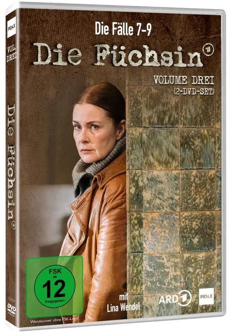 „Die Fuchsin“, Die Fälle 7-9, Volume Drei (2-DVD-Set). FSK 12. Bild einer Frau in brauner Jacke.