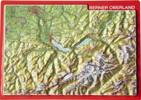 André Markgraf: Reliefpostkarte Berner Oberland, Buch