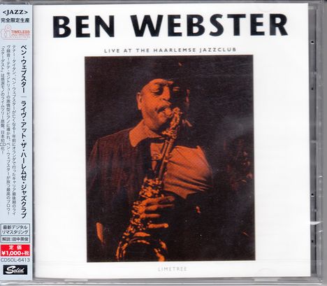Ben Webster (1909-1973): Live At The Haarlemse Jazzclub 1972 (remaster)(ltd.), CD