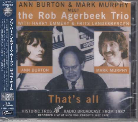 Ann Burton &amp; Mark Murphy: That's All, CD
