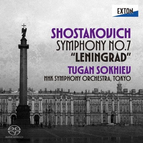 "Shostakovich Symphony No. 7 'Leningrad' Tugan Sokhiev NHK Symphony Orchestra, Tokyo." Abbildung einer Säule und eines Gebäudes.