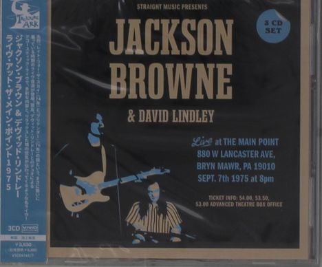 David Lindley &amp; Jackson Browne: Live At The Main Point 1975, 3 CDs